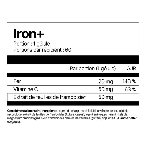 Complément alimentaire en fer pour sportifs pour soutenir performance et énergie