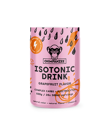 Boisson énergisante ionique Chimpanzee Gunpowder avec maltodextrine et isomaltulose pour une énergie durable, enrichie en vitamine C pour soutenir l’immunité et réduire la fatigue.