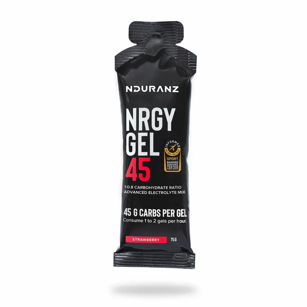 Gel énergétique concentré pour triathlon, running et cyclisme, apportant une haute dose de glucides facilement digestibles dans un faible volume pour les efforts intenses de plus de deux heures.