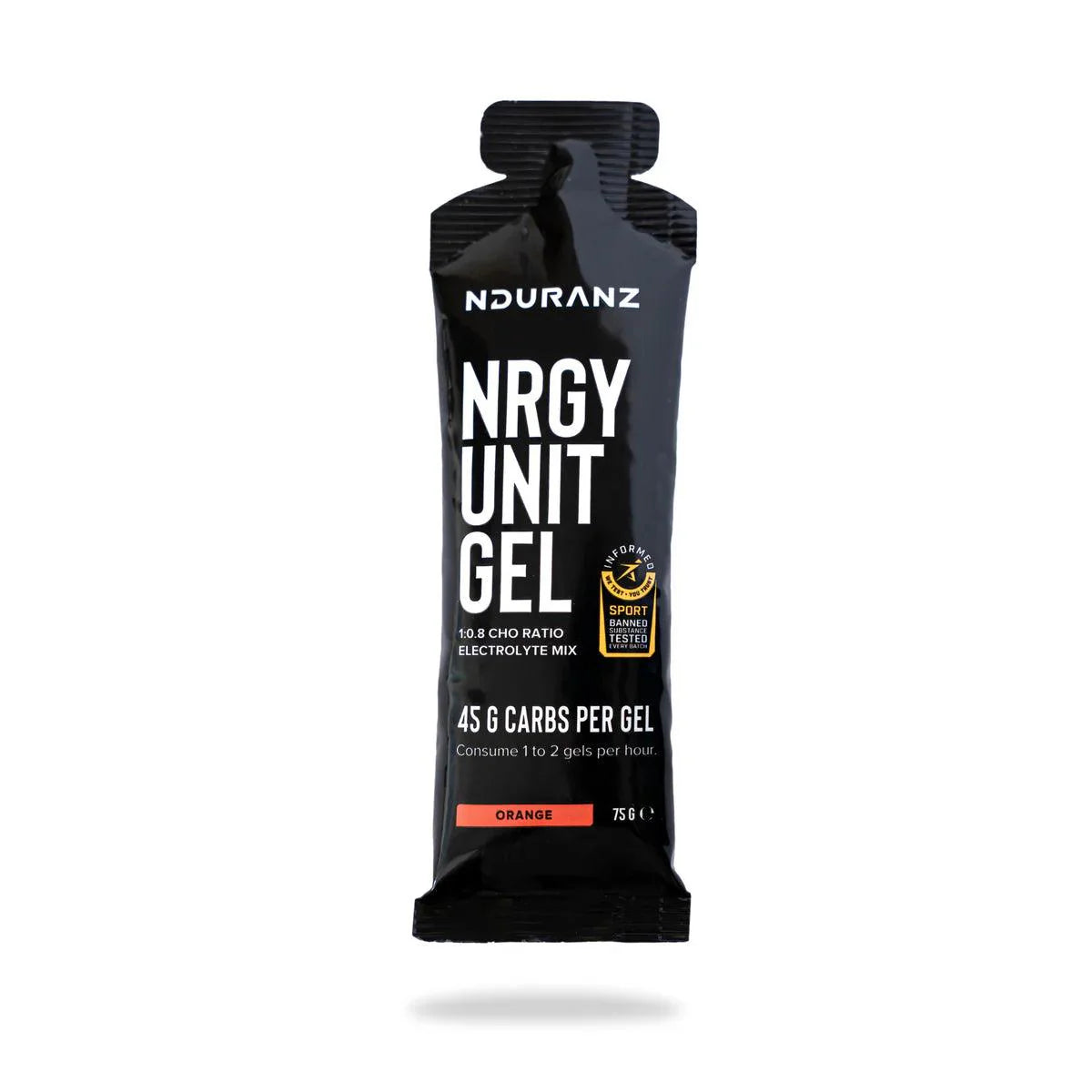 Gel énergétique concentré pour triathlon, running et cyclisme, apportant une haute dose de glucides facilement digestibles dans un faible volume pour les efforts intenses de plus de deux heures.