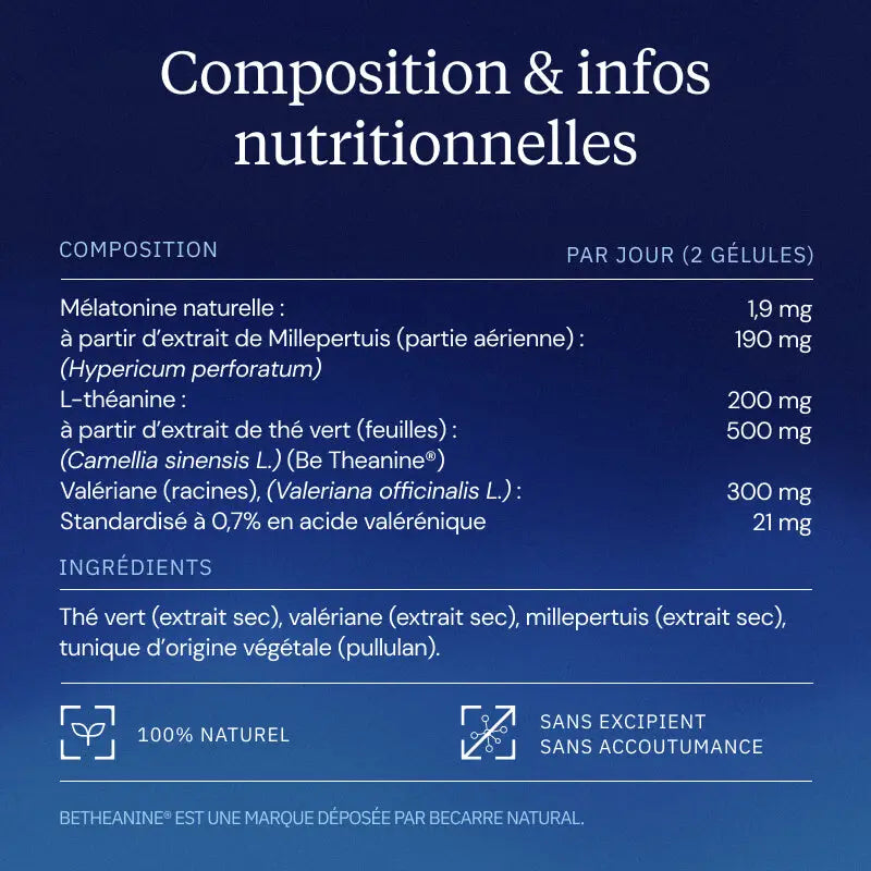 Mélatonine végétale 0,3 mg - 60 gélules - vue 6